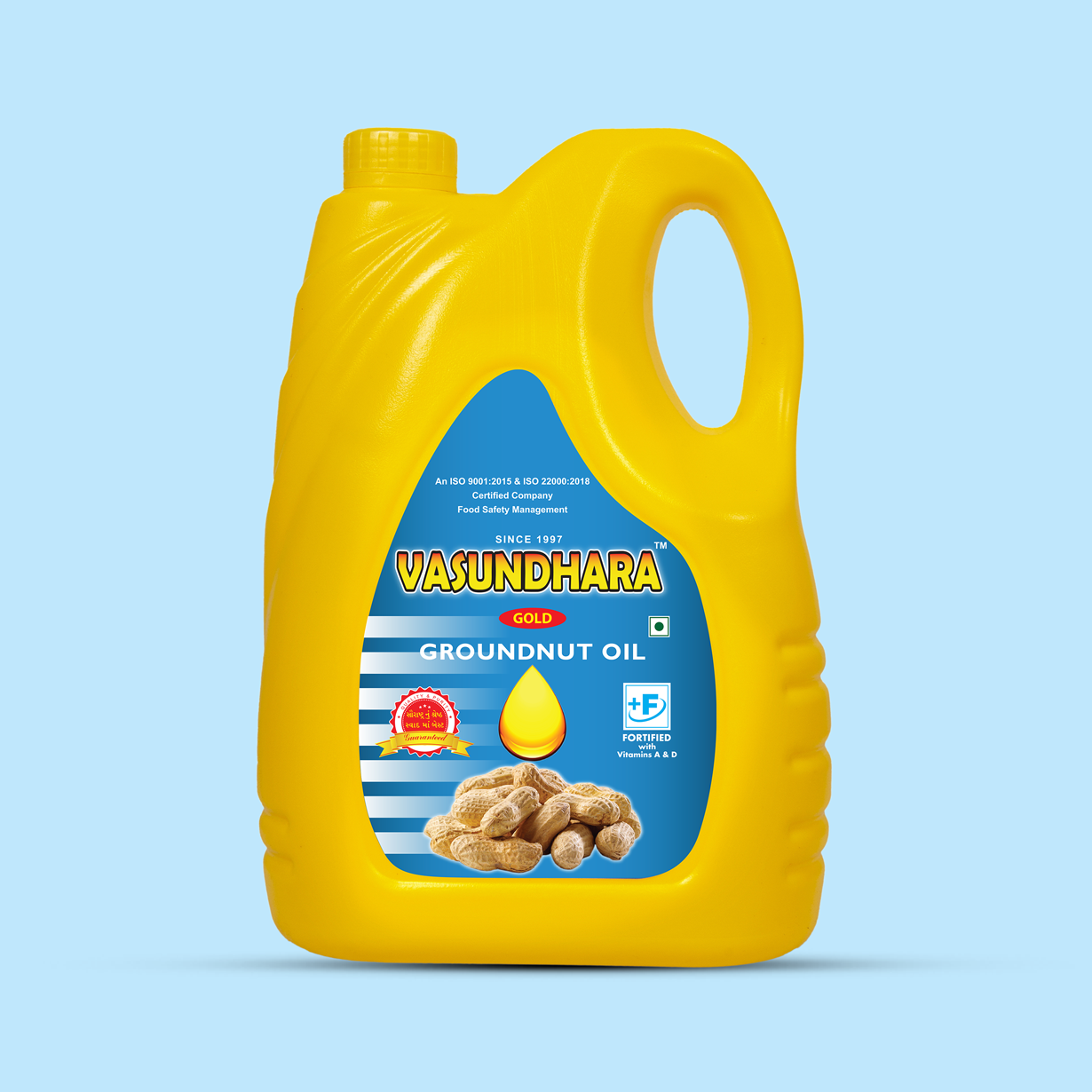 Gold Groundnut Oil 5L - Pure, Healthy & Versatile