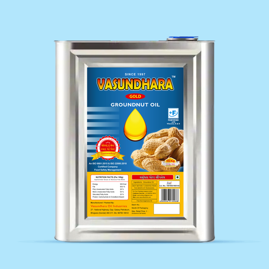 Vasundhara Gold Groundnut Oil 15kg